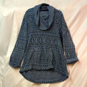 Blue Patterned Women's Sweater